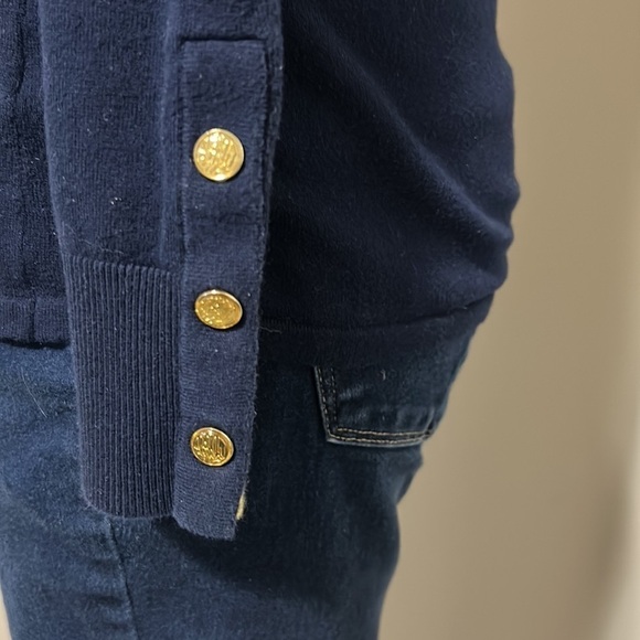 Lilly Pulitzer Navy Blue Dinah Sweater Anything is possible with sunshine S - Picture 7 of 11